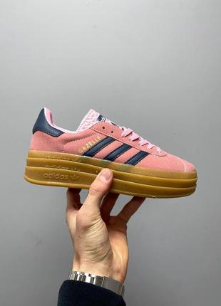 Женские кроссовки adidas gazelle bold pink 37-38-39-404 фото