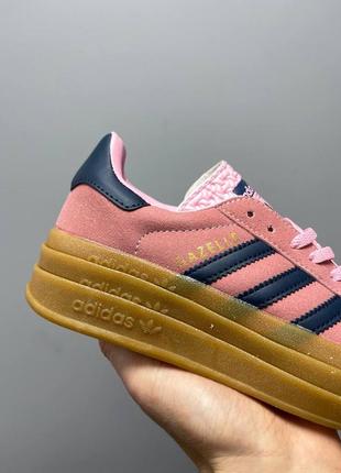 Женские кроссовки adidas gazelle bold pink 37-38-39-409 фото