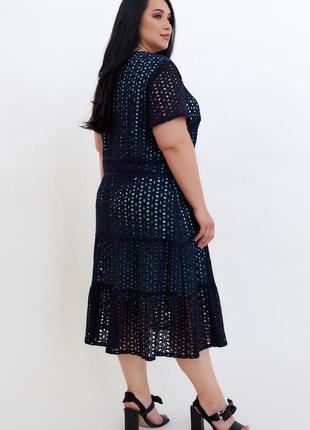 Літня жіноча легка сукня з натуральної тканини прошви2 фото