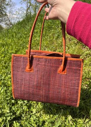 Соломенная сумка, качественная плетеная сумка, сумка-корзина винтажная сумка пляжная плетеная сумка