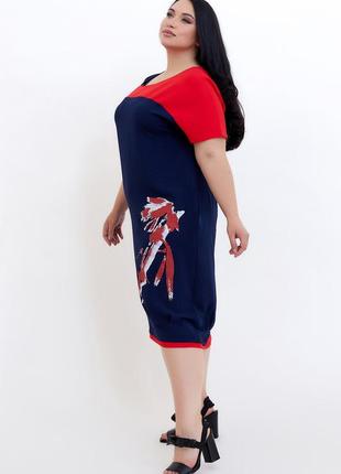 Сукня жіноча напівприталеного силуету з коротким рукавом6 фото