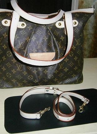 Monogram palermo tote bag + strap