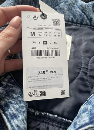 Джинсова куртка zara (m)5 фото