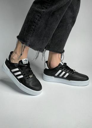 Жіночі кросівки adidas adi-dassler black white женские кроссовки адидас черно белые