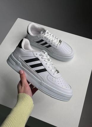 Жіночі кросівки adidas adi-dassler white black женские кроссовки адидас белые с черным