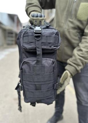 Черный тактический рюкзак. армейский военный рюкзак. 25 l2 фото
