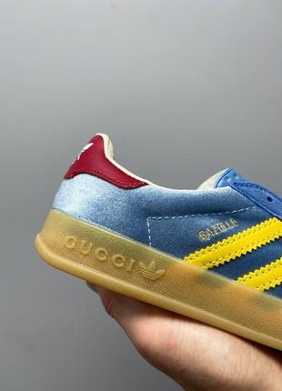 Женские кроссовки adidas x gucci gazelle blue 403 фото