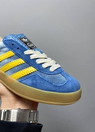 Женские кроссовки adidas x gucci gazelle blue 406 фото