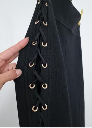 Стильные утягивающие брюки лосины со шнуровкой по бокам, l xl xxl2 фото