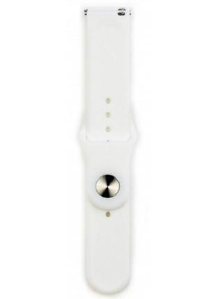 Ремінець silicone для samsung watch gear s3/watch 46 mm/xiaomi amazfit (22mm) white (код товару:28202)1 фото
