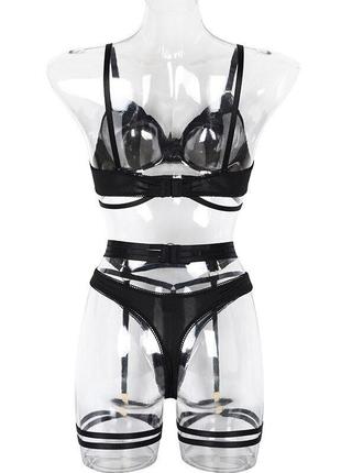 Сексуальний комплект спідньої білизни, еротична спідня білизна. красива жіноча прозора...