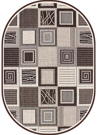 Килим безворсовий 2*3м коричневий 0311 кубик natura 911-19