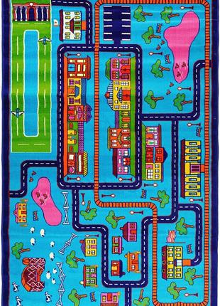 Килим kids 1.5*2.3м синій 0468 короткий ворс