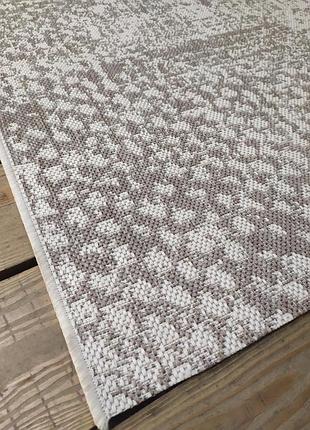 Доріжка без ворсу прогумована flex 0142 молочний мармур на відріз 0.67м, 0.8м, 1м,...