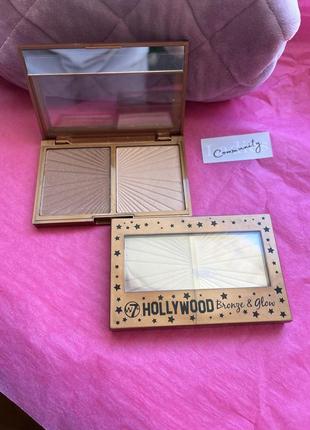 Хайлайтер для обличчя w7 hollywood bronze glow duo bronzer highlighter