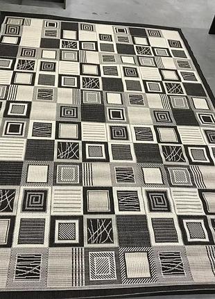 Килим безворсовий 1.4*2 м коричневий 0311 кубик natura 911-19