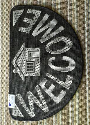Килимок сірий flex 50*80см півколо welcome 0070