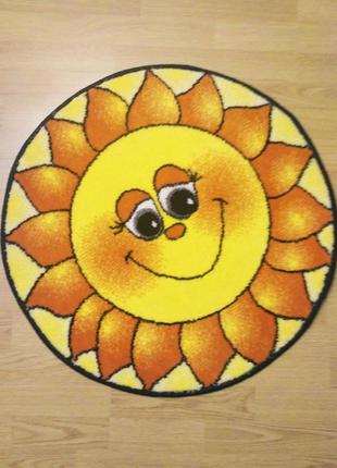 Килимок смайлик shaggy fibra 67*67см синій