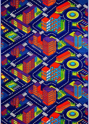 Килим kids 2*3м дороги 6045 синій короткий ворс