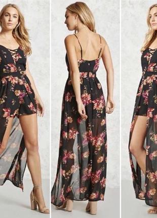 Шифоновий річний комбез з шортами forever21