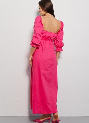 Платье женское летнее макси фуксия modna kazka mkar46760-18 фото