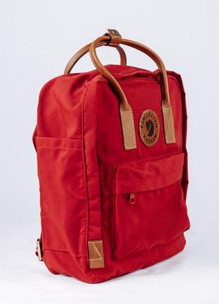 Рюкзак fjällräven kanken classic бордовый с коричневыми ручками2 фото