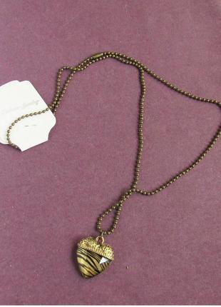 Модна підвіска - кулон на ланцюгу серце, новий! арт.3612 фото