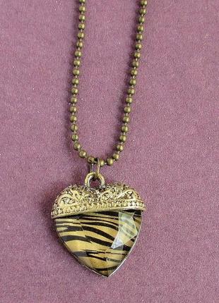 Модна підвіска - кулон на ланцюгу серце, новий! арт.3614 фото