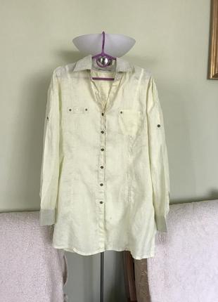 Льняная нежная рубашка