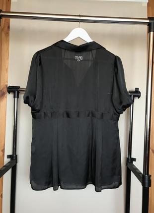 Чорна блуза сорочка футболка бантик дорогої фірми tiffi2 фото