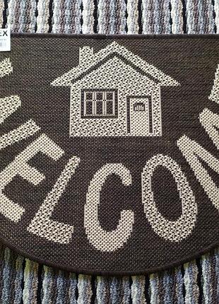Килимок коричневий flex 50*80см welcome 0017 на гумовій основі