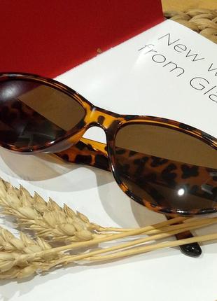 Мега стильные очки с леопардовым принтом коричневые5 фото