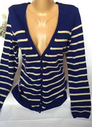 Кардиган в полоску sprit с шерстью и кашемиром 2