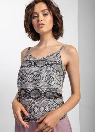 Майка женская в змеиный принт