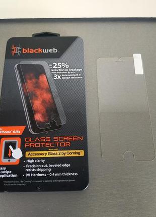 Фирменное blackweb защитное стекло на apple iphone 6 6s скло захисне3 фото