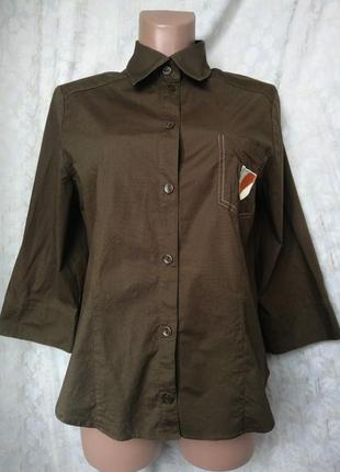Стильная оверсайх рубашка цвета хаки infinity