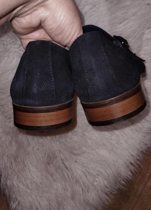 Новые монтируемые натур. замшевые туфли с перфорацией6 фото