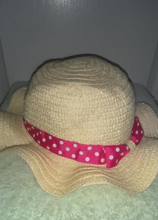 Женская, детская шляпа, панама, капелюх, натуральний капелюшок від сонця дівчинки як з соломи1 фото