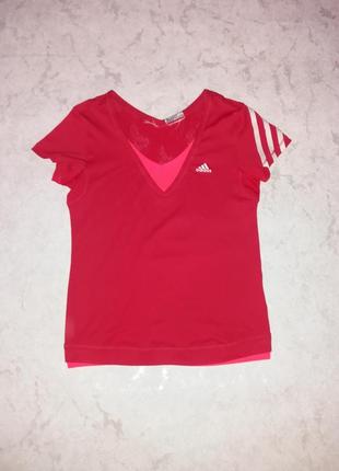 Спортивна футболка червона adidas xs