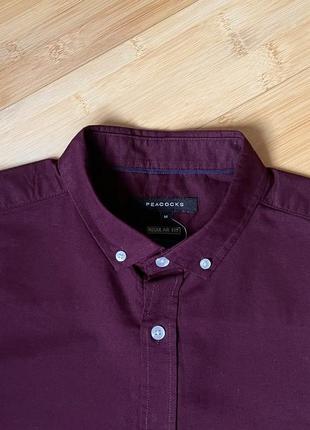Натуральна,бордова сорочка