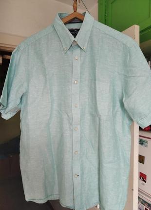 Рубашка мужская ,новая,лен+коттон. индонезия.1 фото