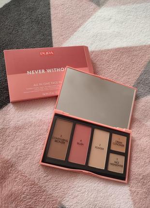 Палетка для контуринга pupa never without 003