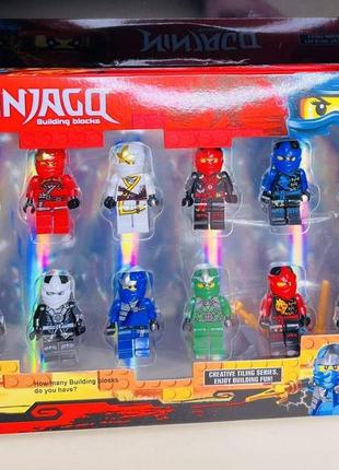 Набір фігурок, чоловічки,  "ніндзяго",  ninjago ninja 12 шт.