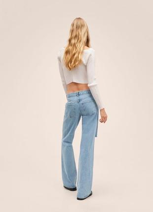 Штани. широкі джинси, широкі низькі джинси літні, джинси довгі, широкие джинсы низкая посадка5 фото