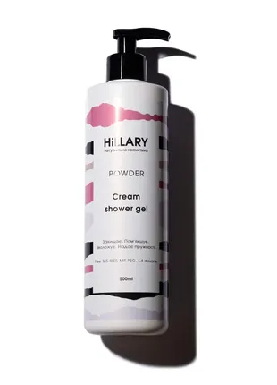 Натуральний крем-гель для душу hillary powder cream shower gel, 500 мл