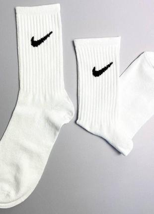 Шкарпетки високі nike 41-45 білі3 фото