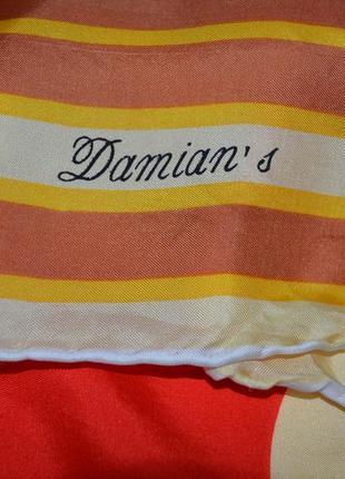 Платок damian's винтаж, шелковый, 77*77 см4 фото