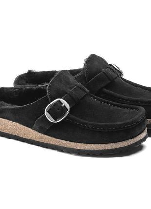 Сабо шлепки глоги birkenstock buckley black suede. оригинал3 фото