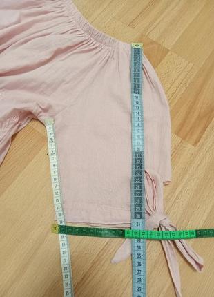 Блузка розовая прошва батист вышивка.8 фото