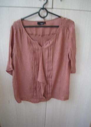 Жіноча літня блуза з коротким рукавом та з воланом р.48/uk125 фото